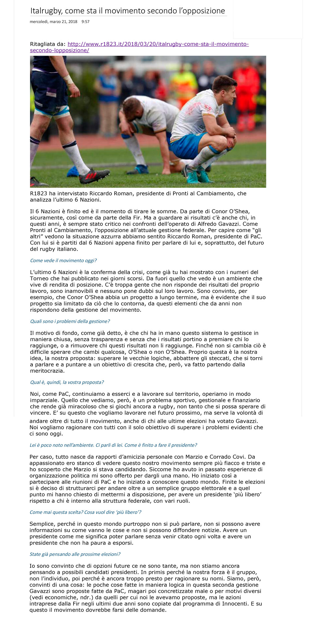 Intervista a Riccardo Roman