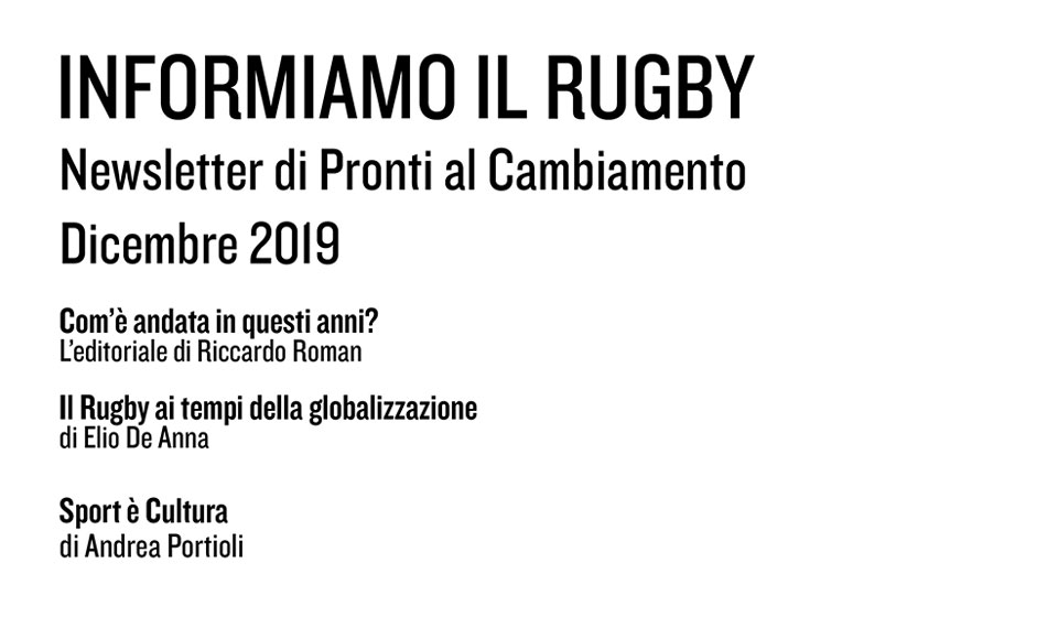 Informiamo il Rugby – Dicembre 2019