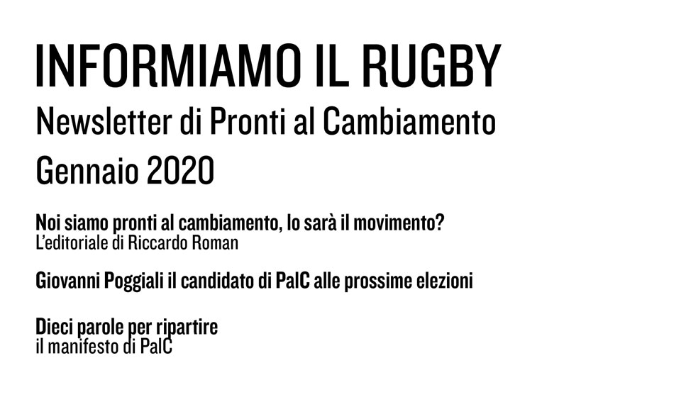 Informiamo il Rugby – Gennaio 2020